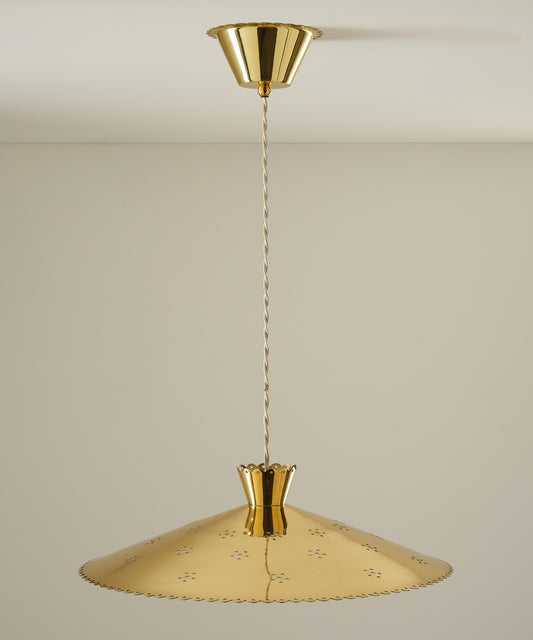 Floral Brass Pendant, Large