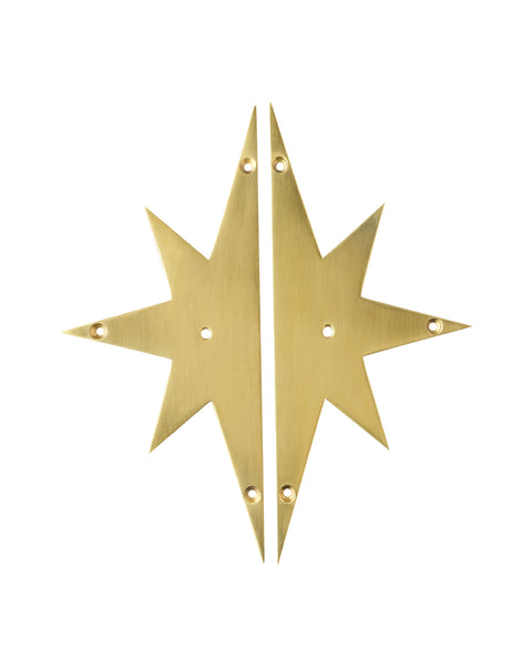 Retro IGT-PLATE Brass（retroism Pair of Star Backplates, Aged Brass – MG&Co.