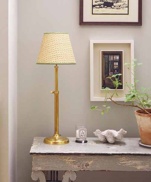 Cane Lampshade, Khaki Trim, Small MATILDA GOAD & CO.