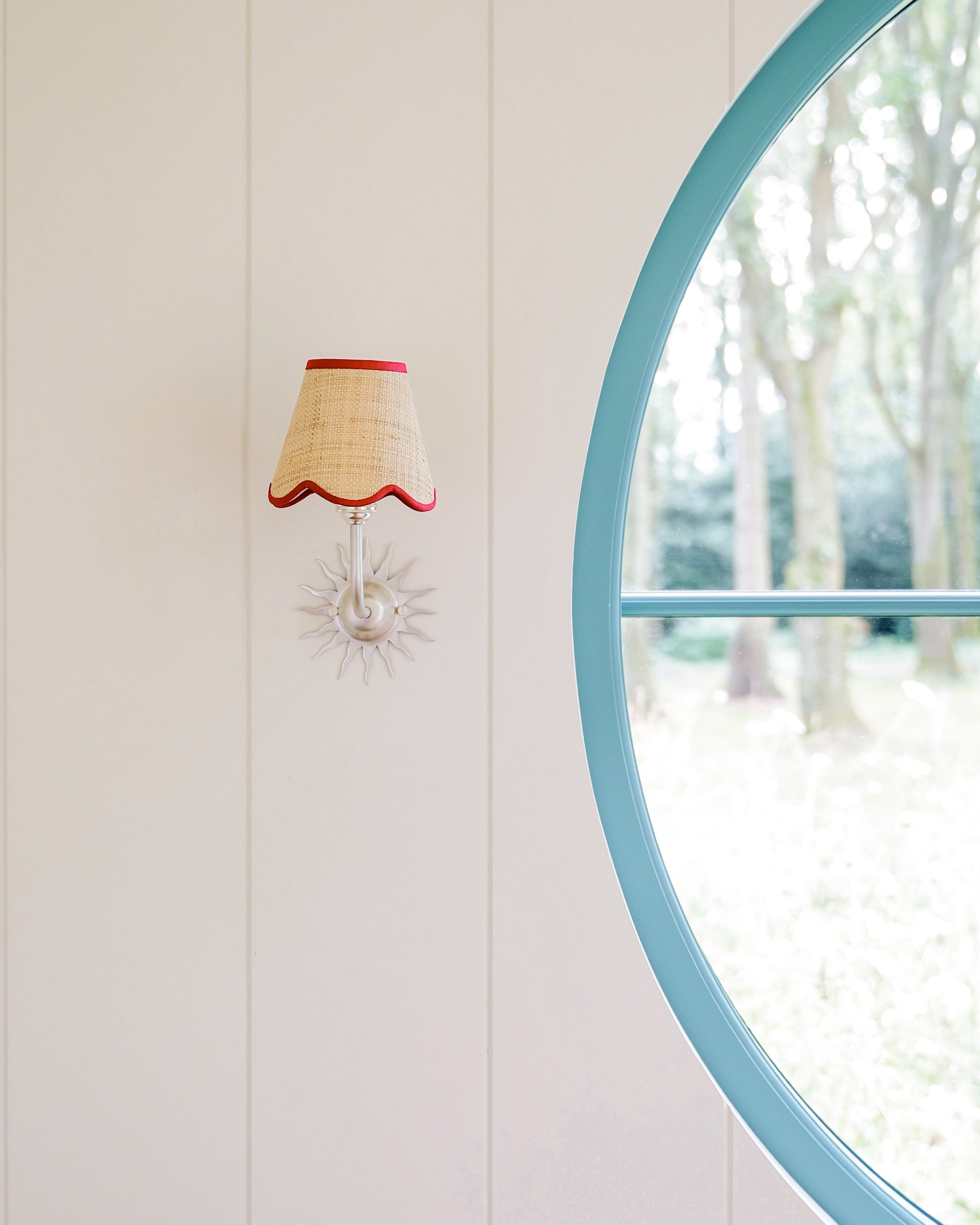 Sunburst Wall Light, Brushed Silver
