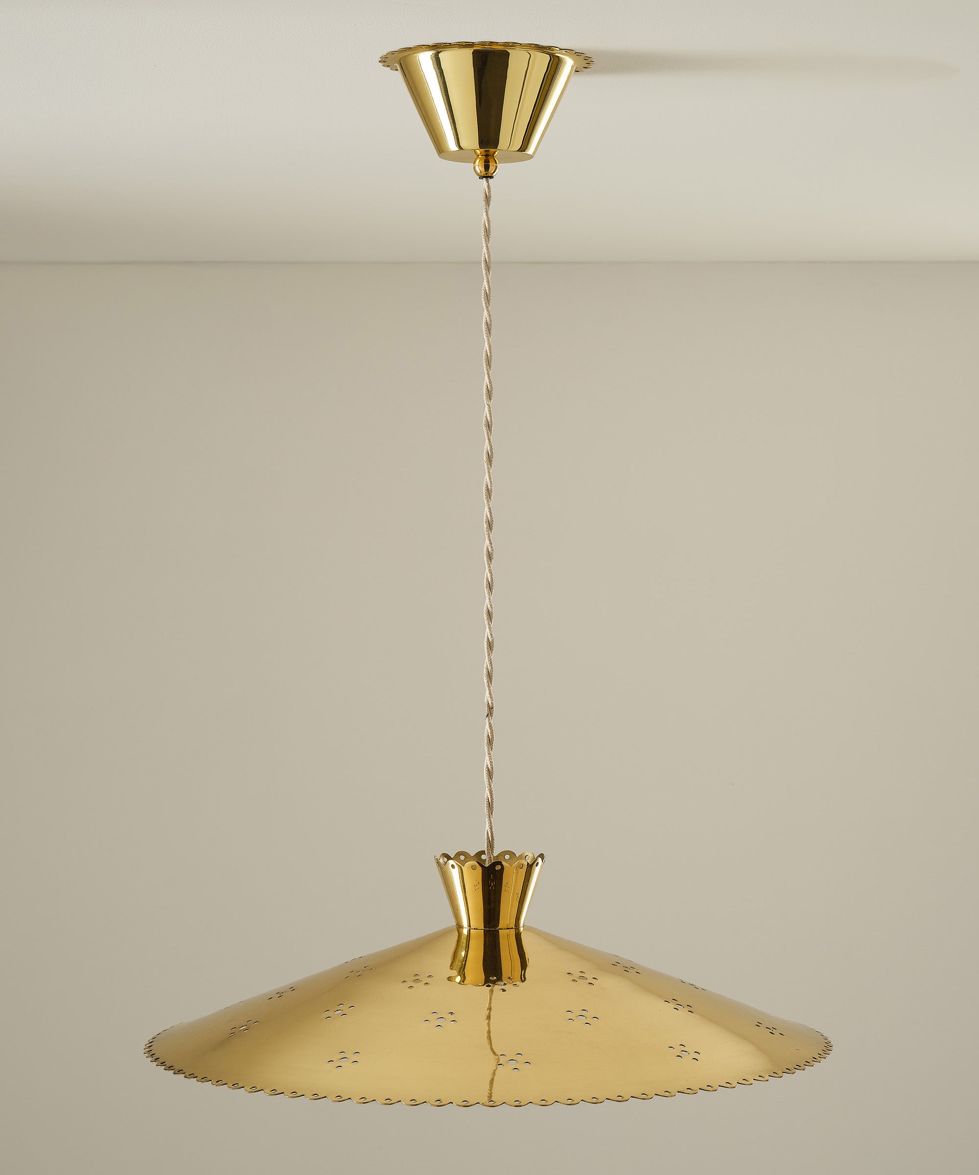 Floral Brass Pendant, Large