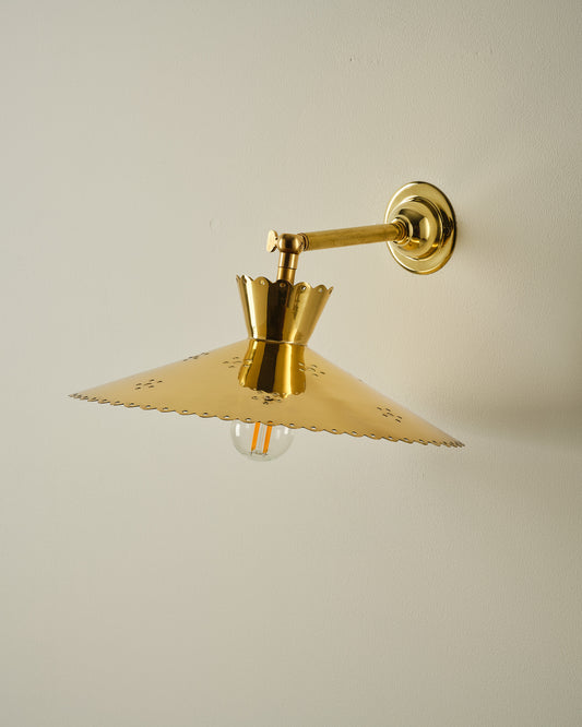 Floral Brass Wall Light