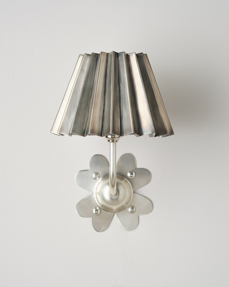 Clover Wall Light, Brushed Silver