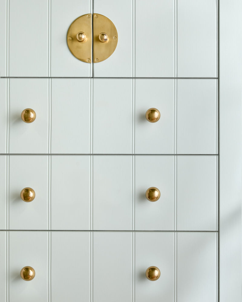 Pair of Circle Backplates, Aged Brass