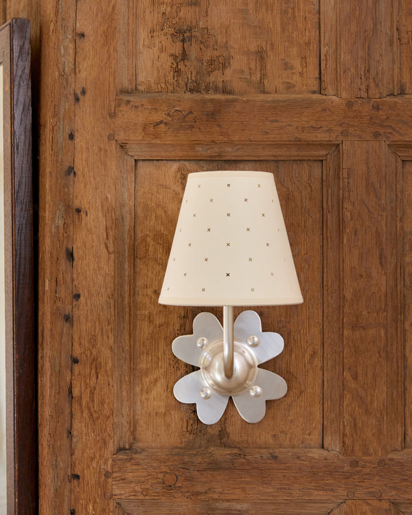 Clover Wall Light, Brushed Silver