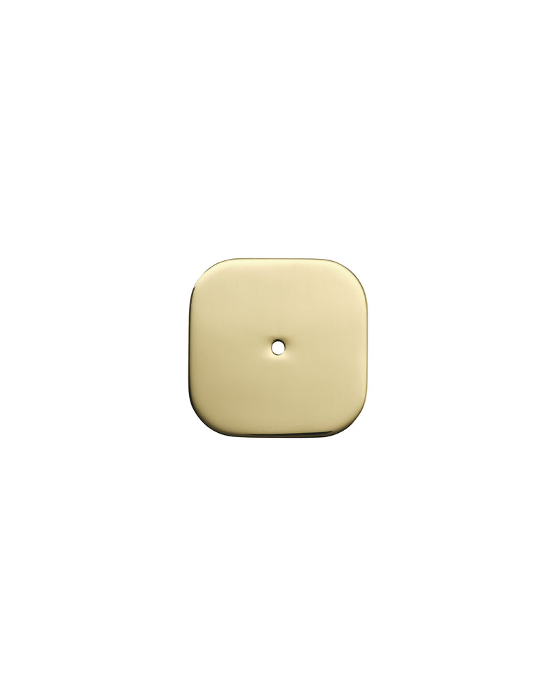 Small Curve Backplate, Polished Brass