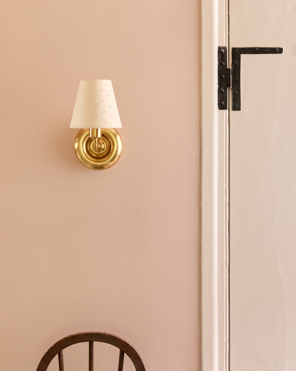 Donut Wall Light, Aged Brass