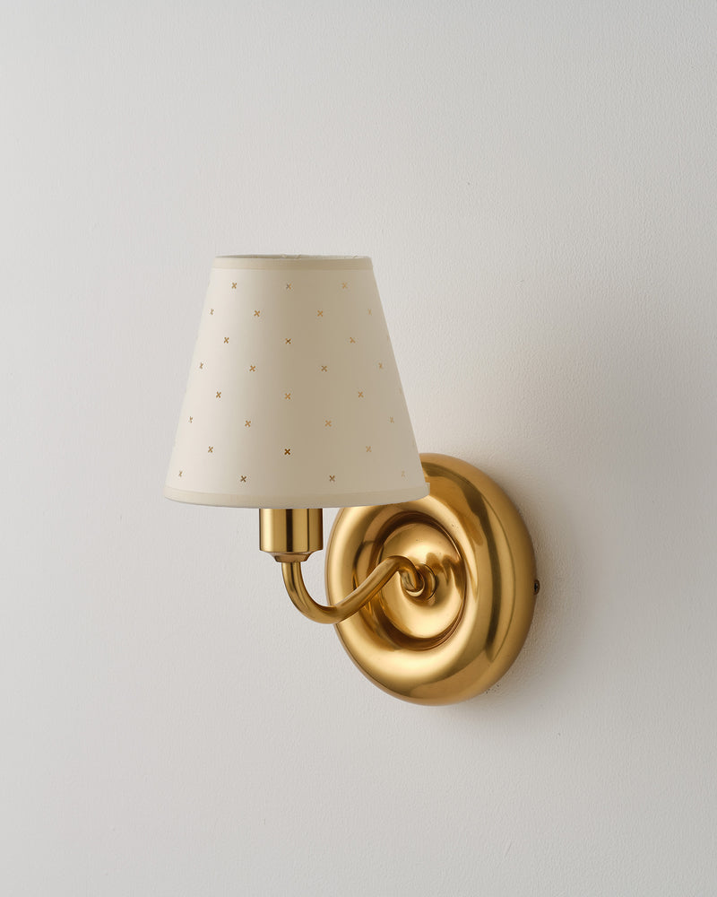 Donut Wall Light, Aged Brass