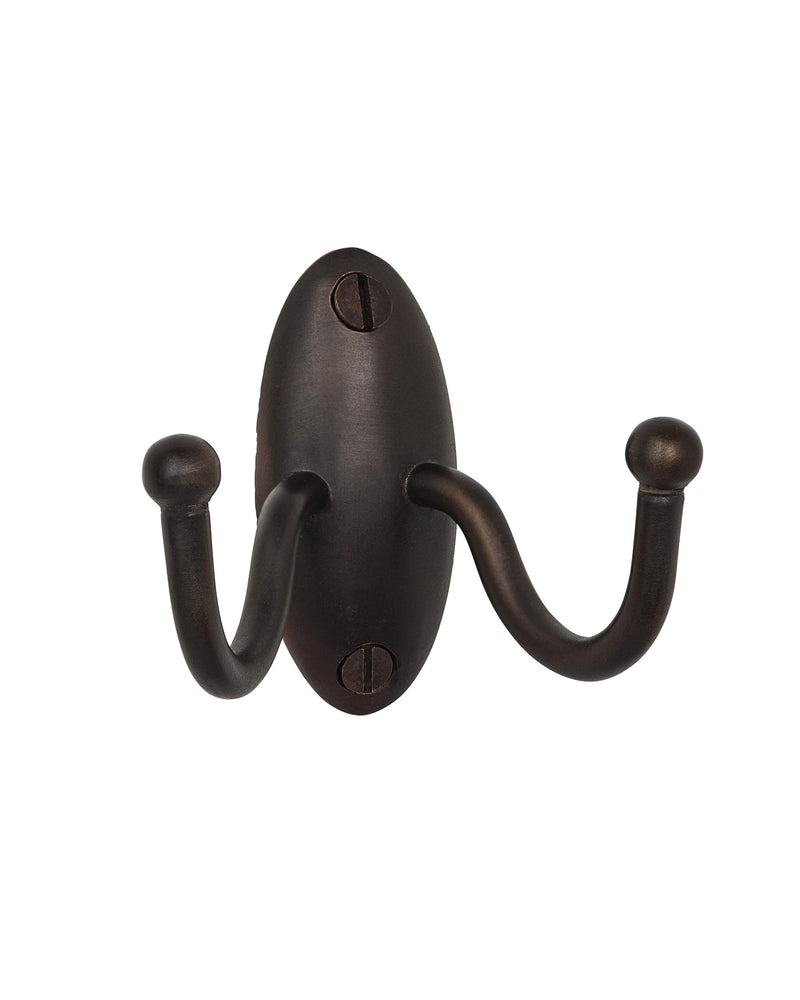 Tay Double Hook, Blackened Bronze