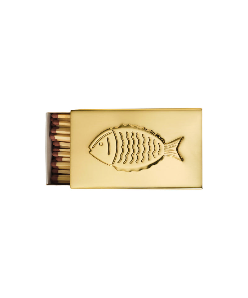 Fish Matchbox Sleeve, Brass
