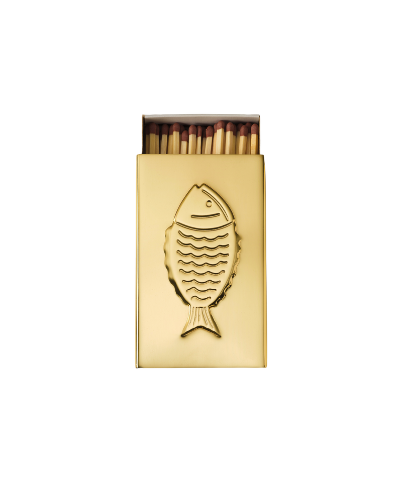 Brass Matchbox Sleeve, Fish