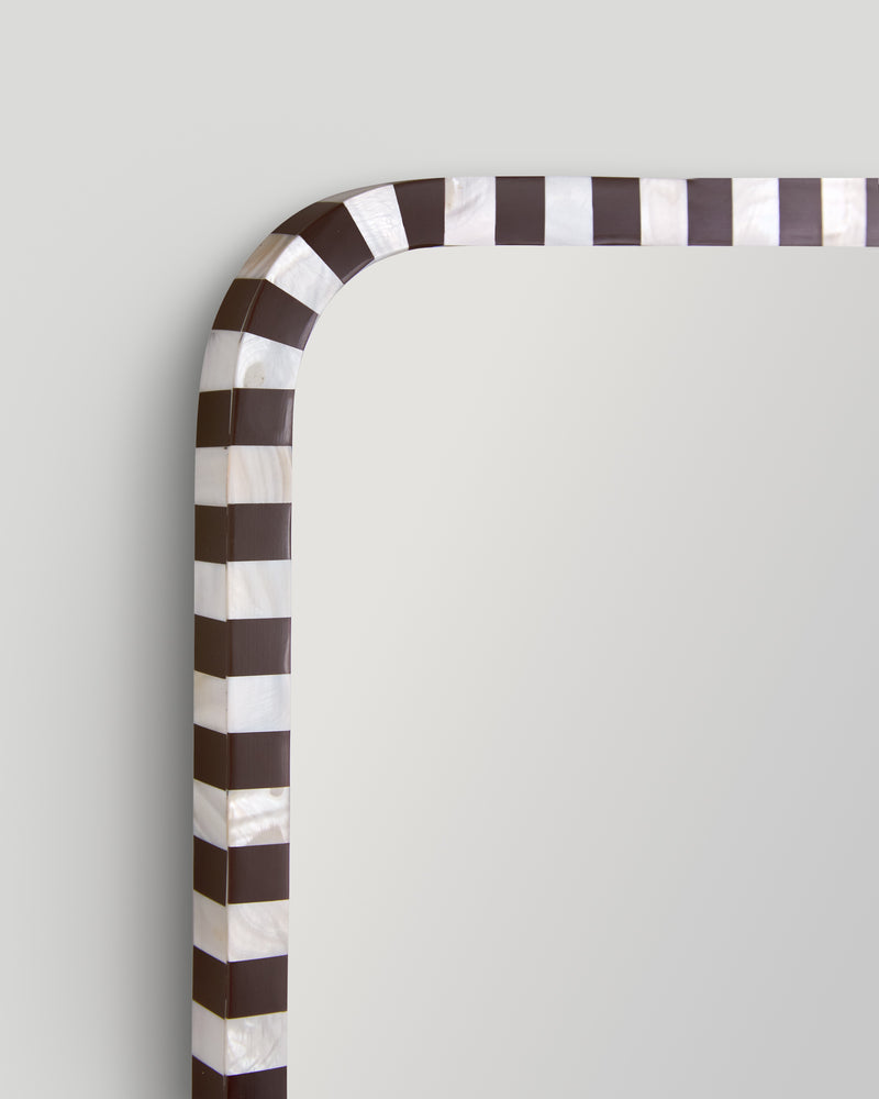 Full-Length Pearl Mirror, Chocolate