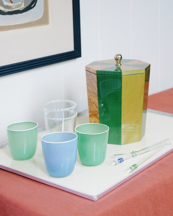 Lacquered Ice Bucket, Green