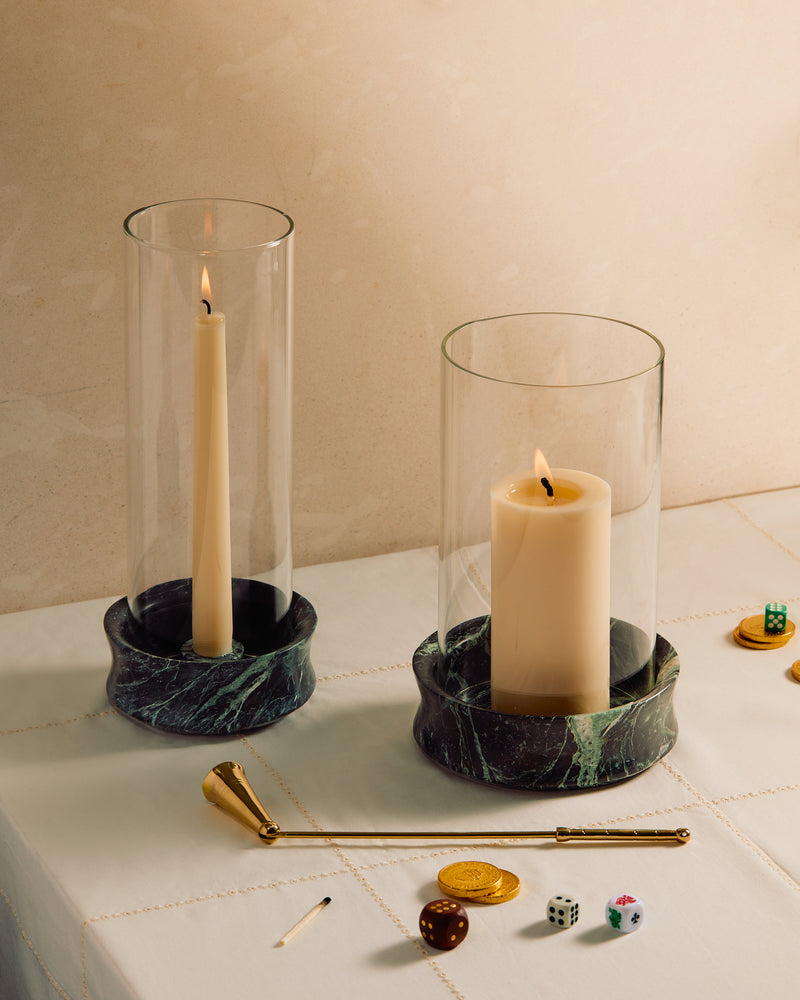 Marble Pillar Candle Holder Set