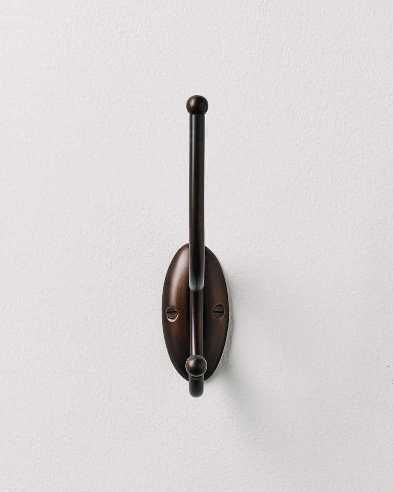 Tay Coat Hook, Blackened Bronze