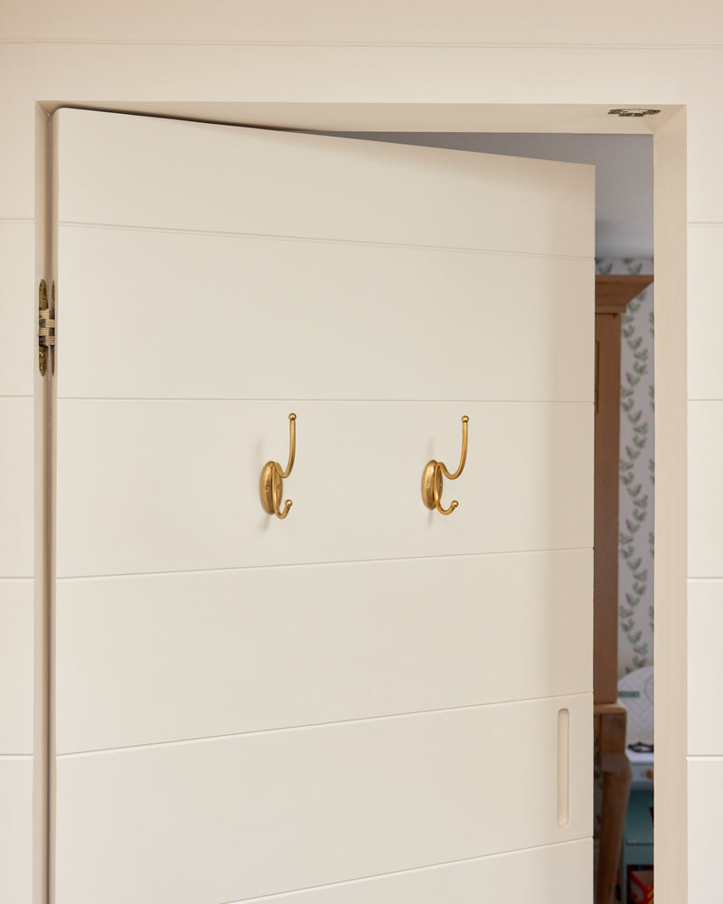 Tay Coat Hook, Aged Brass