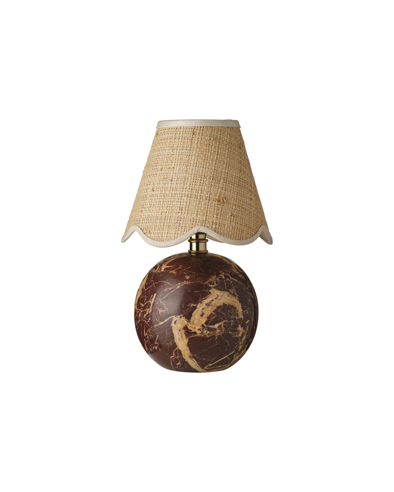 Marble Ball Lamp Base, Red