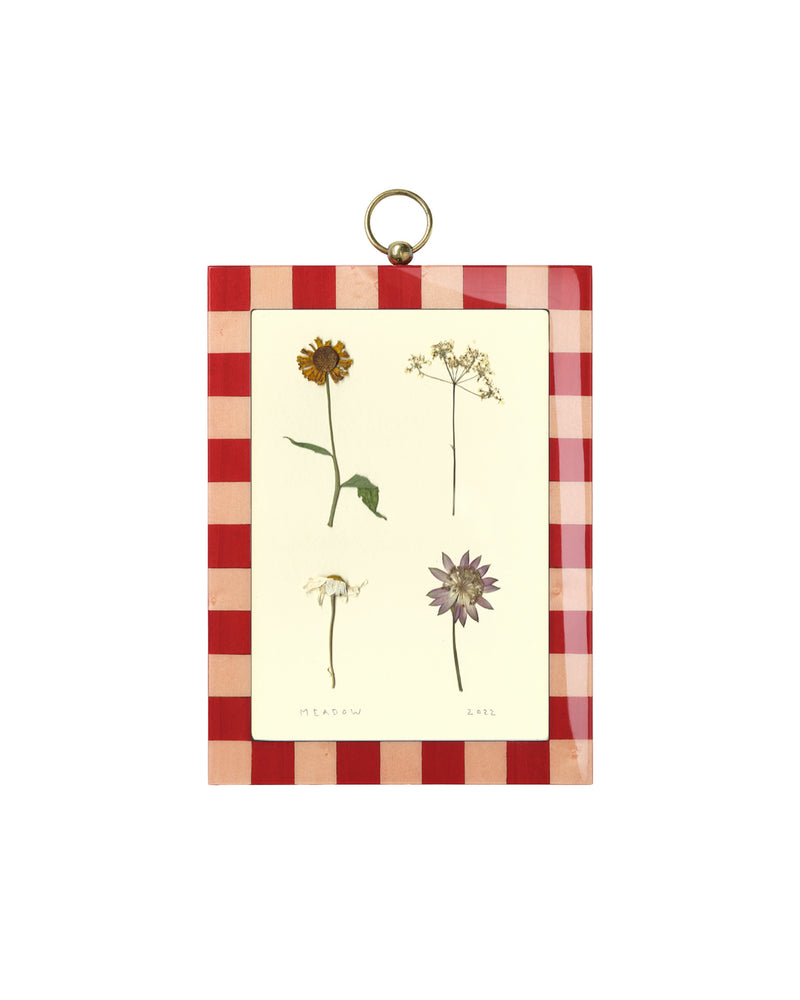 Rectangular Lacquered Frame, Red & Pink
