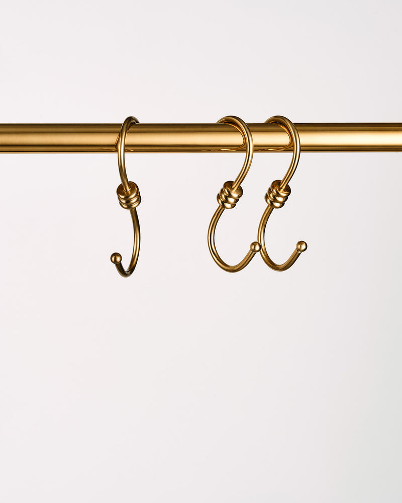 Tay S-Hook Set, Aged Brass