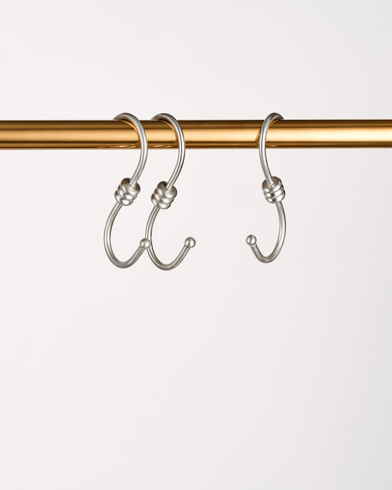 Tay S-Hook Set, Brushed Nickel