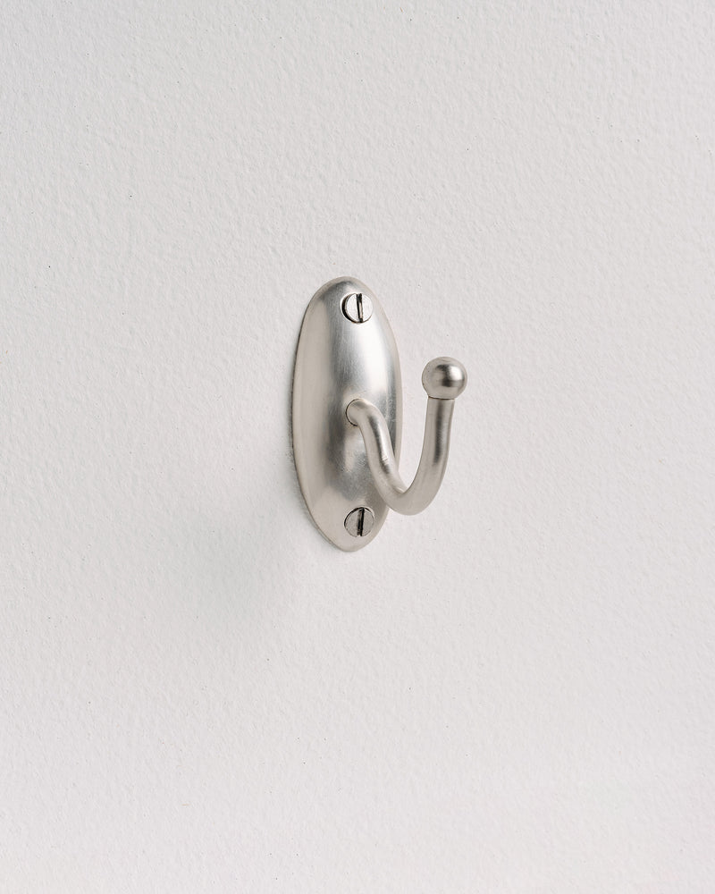 Tay Single Hook, Brushed Nickel