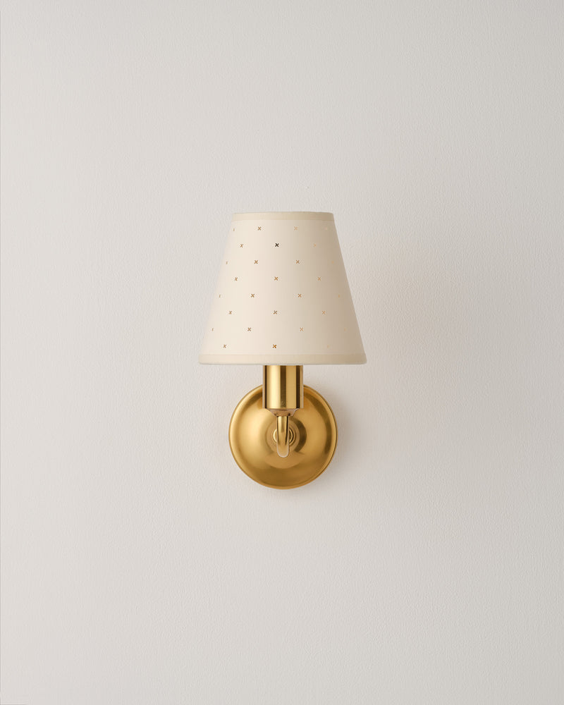 Wall Light, Aged Brass