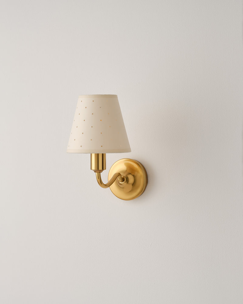 Wall Light, Aged Brass