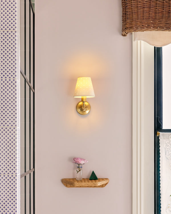 Wall Light, Aged Brass