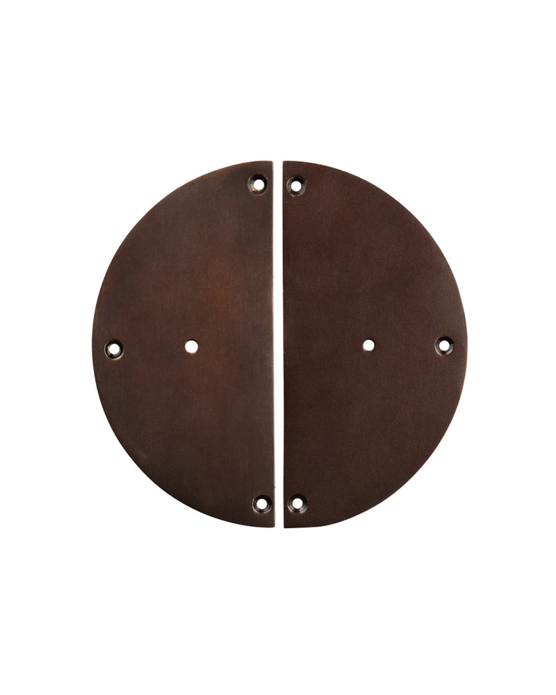 Pair of Circle Backplates, Blackened Bronze
