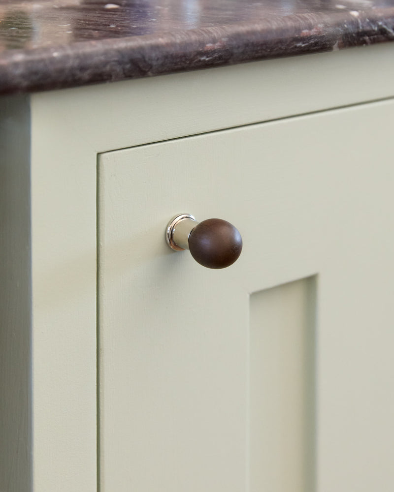 Dark Oak Knob, Nickel