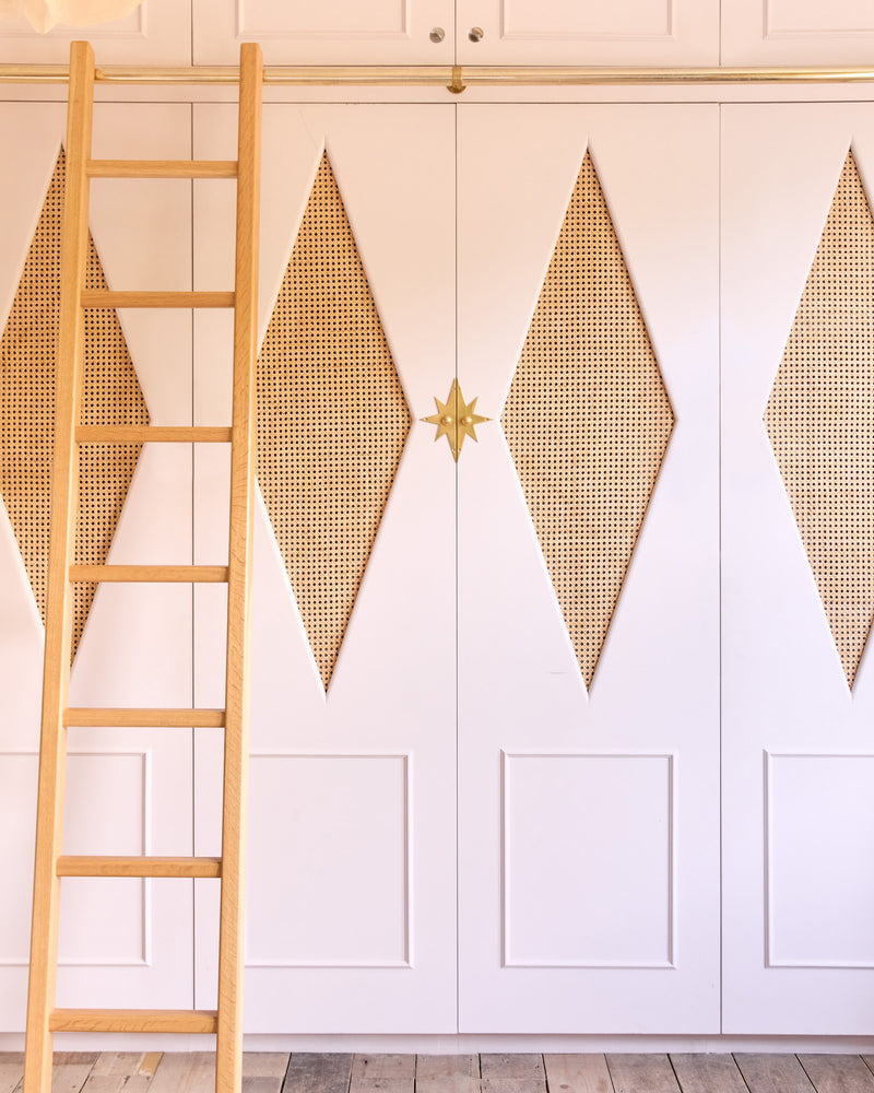 Pair of Star Backplates, Aged Brass
