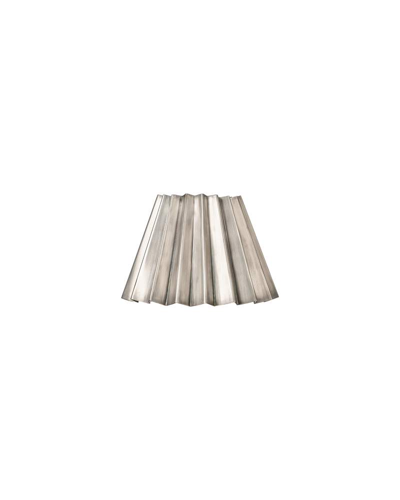 Pleated Lampshade, Brushed Silver, Mini