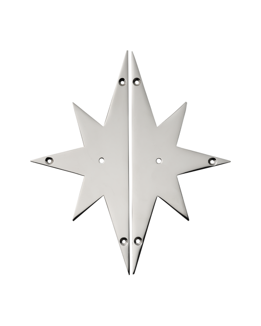Pair of Star Backplates, Nickel