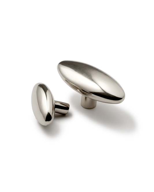 Nickel Plated Oval Knob