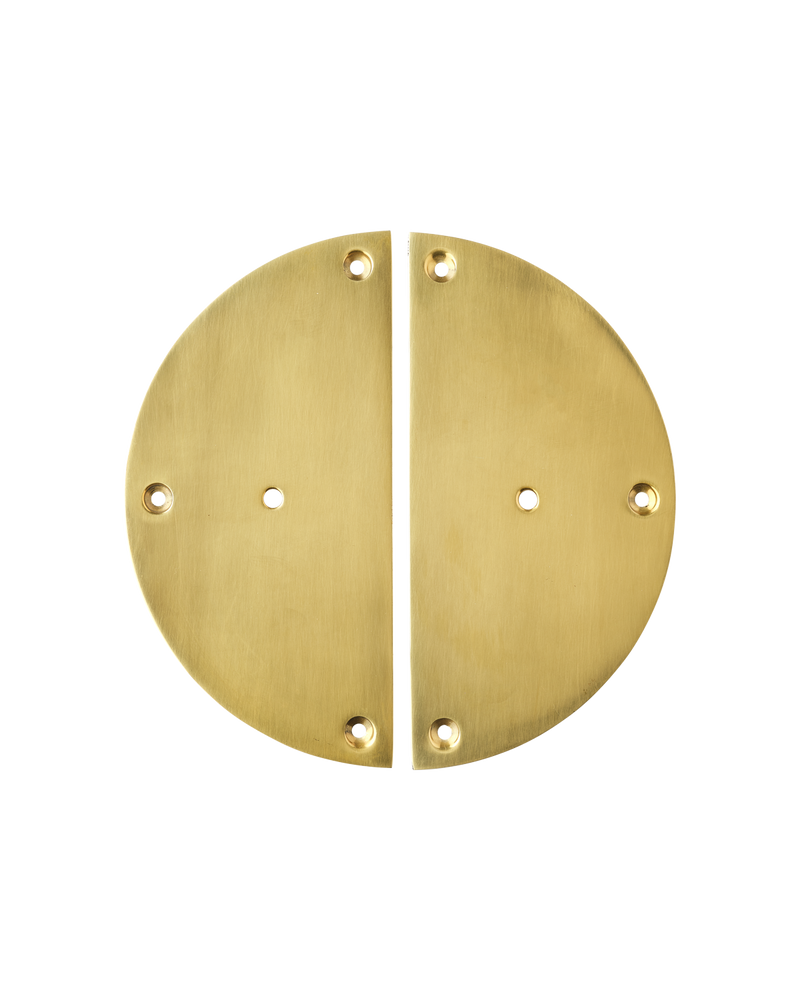 Pair of Circle Backplates, Aged Brass