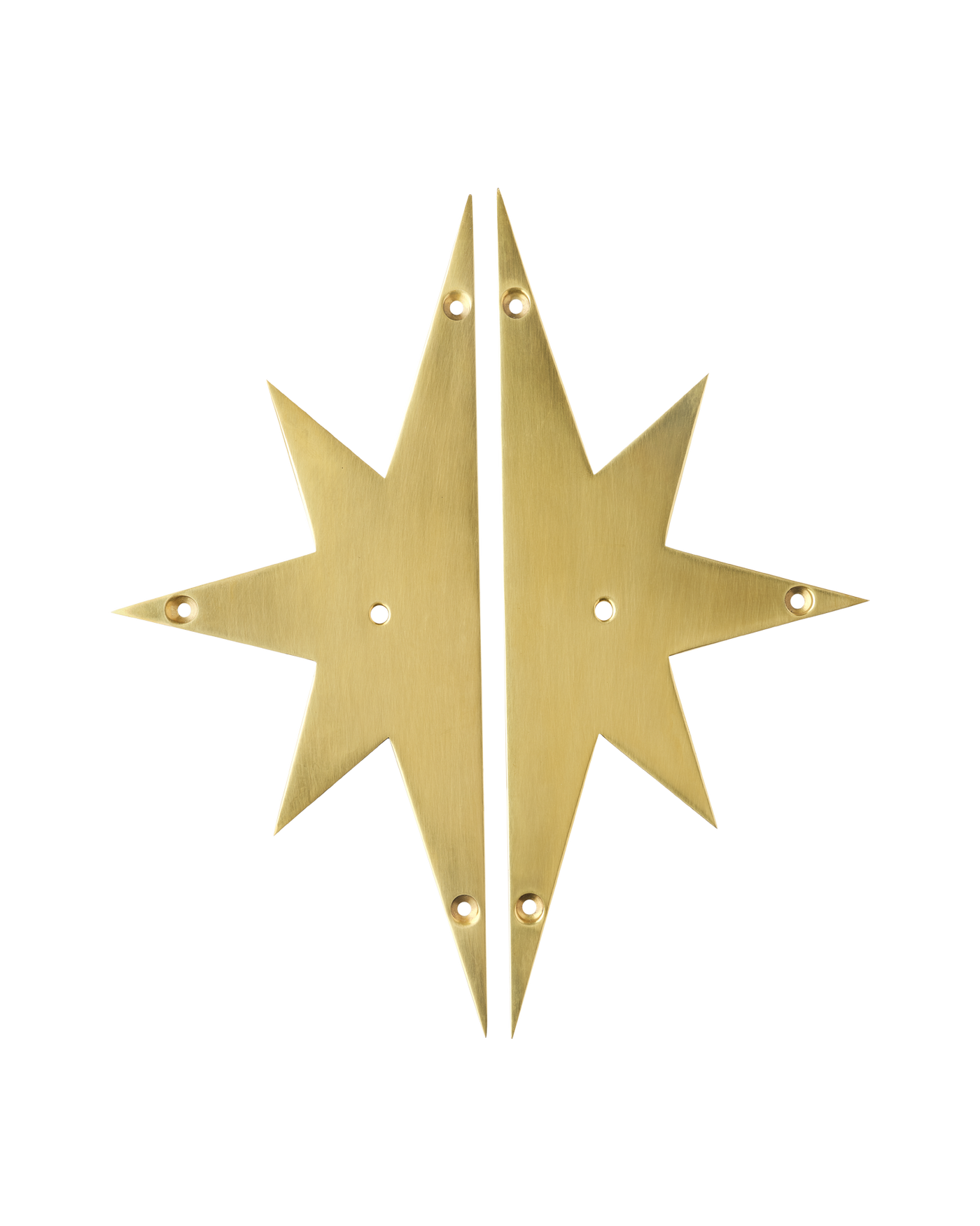 Pair of Star Backplates, Aged Brass – MG&Co.