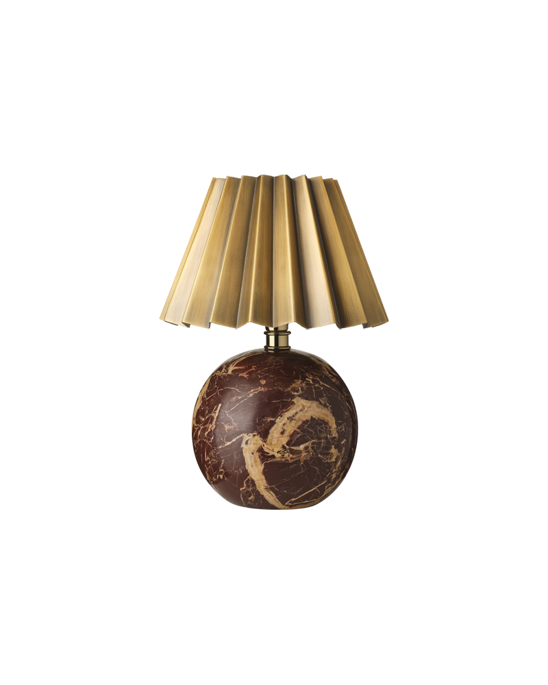 Marble Ball Lamp Base, Red