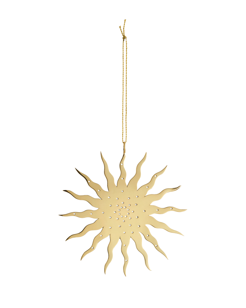 Brass Sunburst Decoration, Large, Set of Two