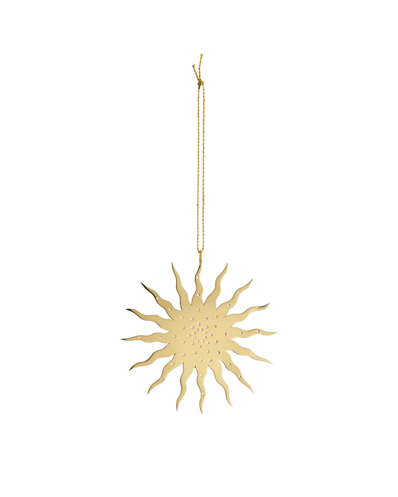 Brass Sunburst Decoration, Small, Set of Two