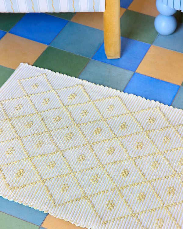 Large Stripe Bathmat, Primrose