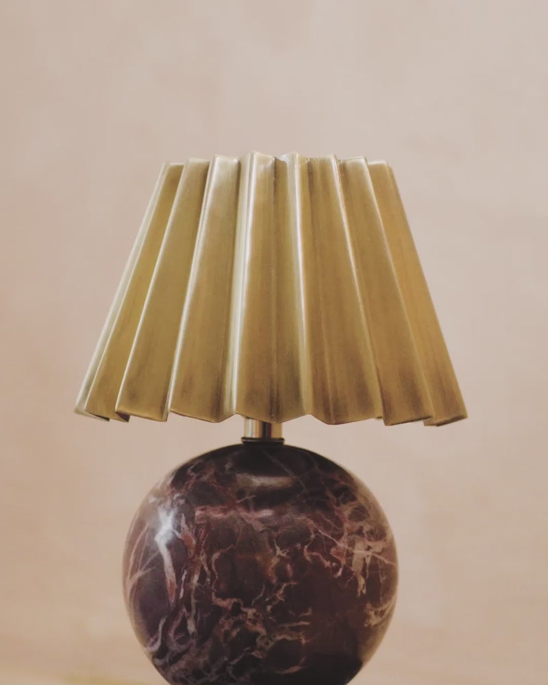 Pleated Lampshade, Brass, Mini